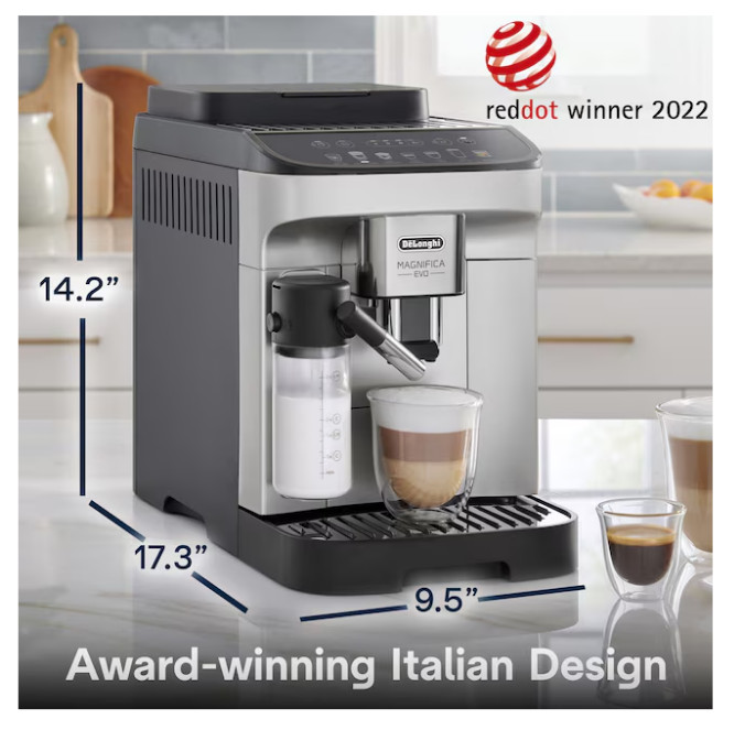 DeLonghi Magnifica Super automatic Stainless steel Programmable Espresso Machine