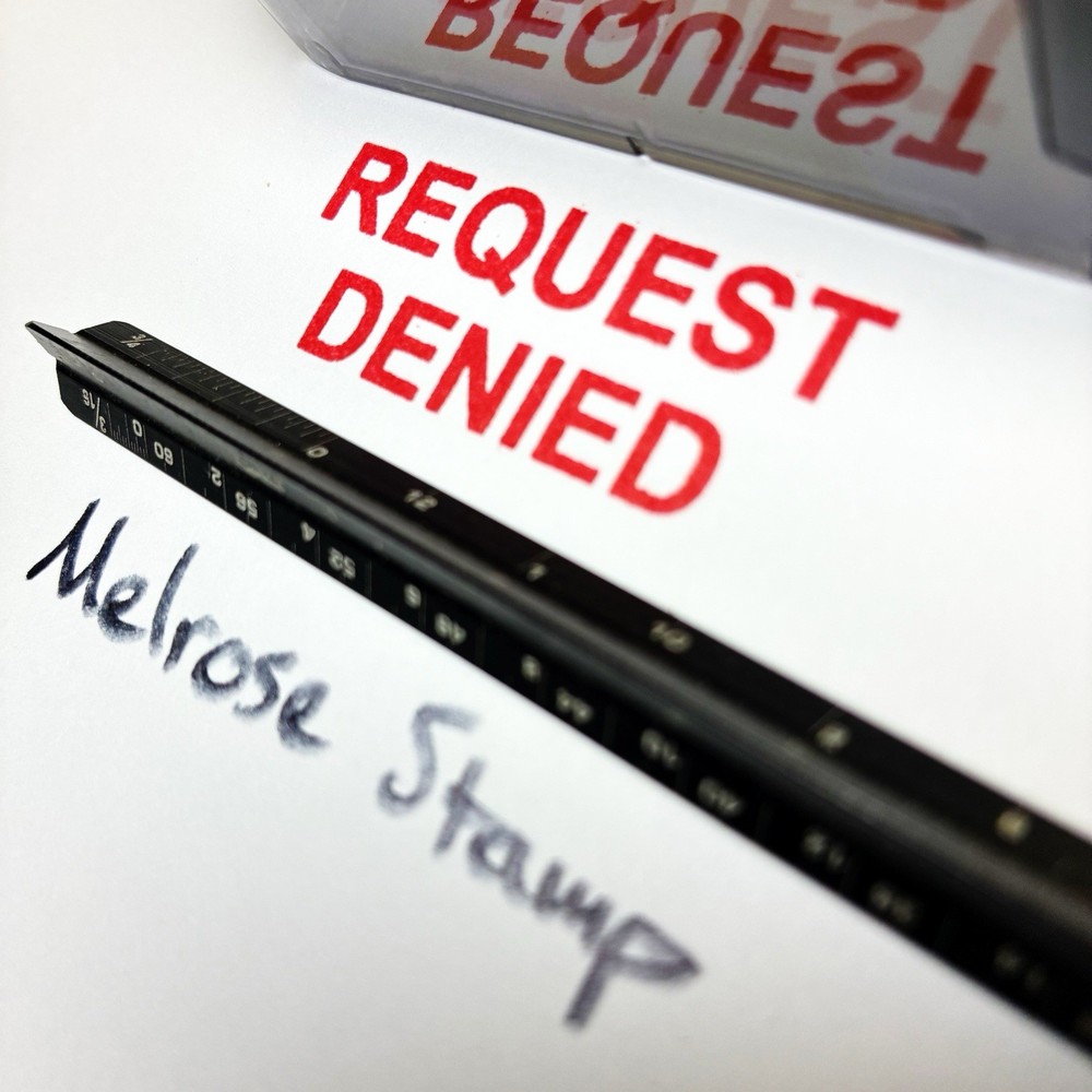 Request Denied Rubber Stamp Red Ink Self Inking Ideal 4913