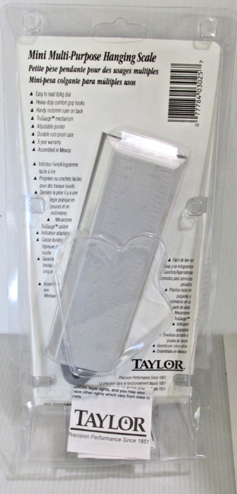 NEW Taylor Multi-Purpose Mini Hanging Scale Model 3025