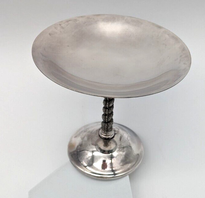 Silver Plate Pedestal Bowl/Dish Ornate Stem Visiuc Spain