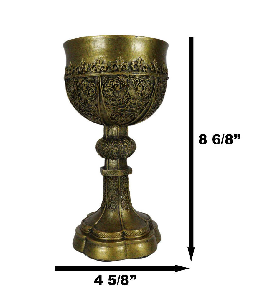 Ebros Merlin's Holy Grail The Golden Cup Of Life Chalice Ceremonial Cup Arthur