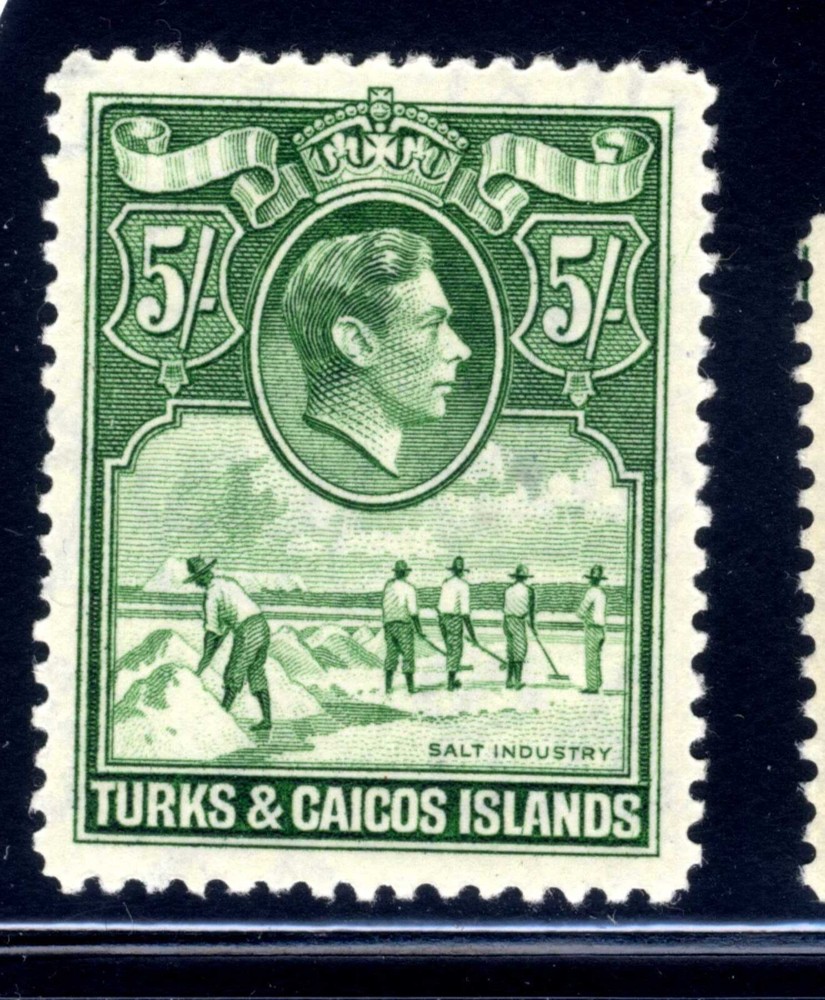 1945 TURKS & CAICOS ISLANDS STAMPSC#88  A13 MH OG