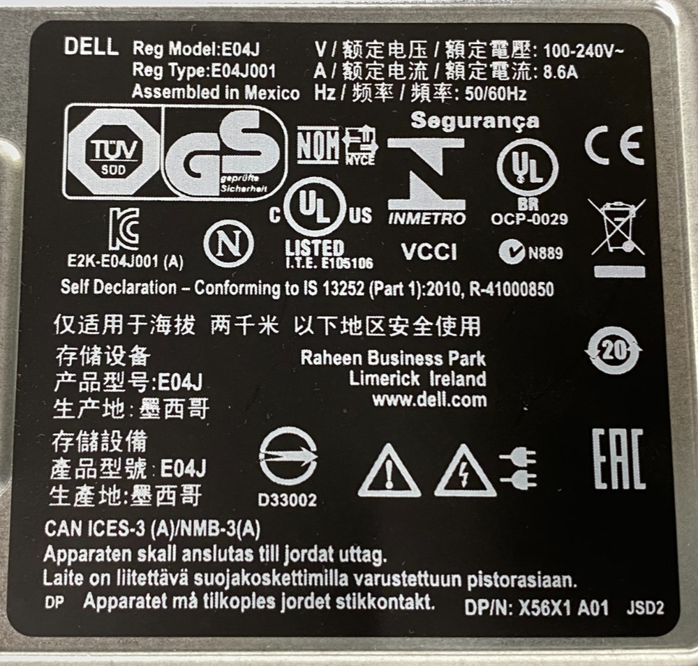 Dell Compellent SC220 Mass Storage Array, 2x Controllers, 2x PSU w/ Cord (As Is)
