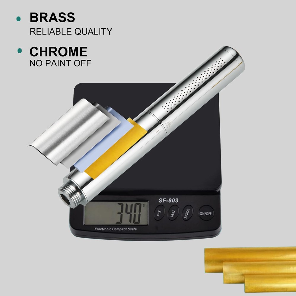 Homipro Chrome Brass 2 In 1 Function High Flow Handheld Polished
