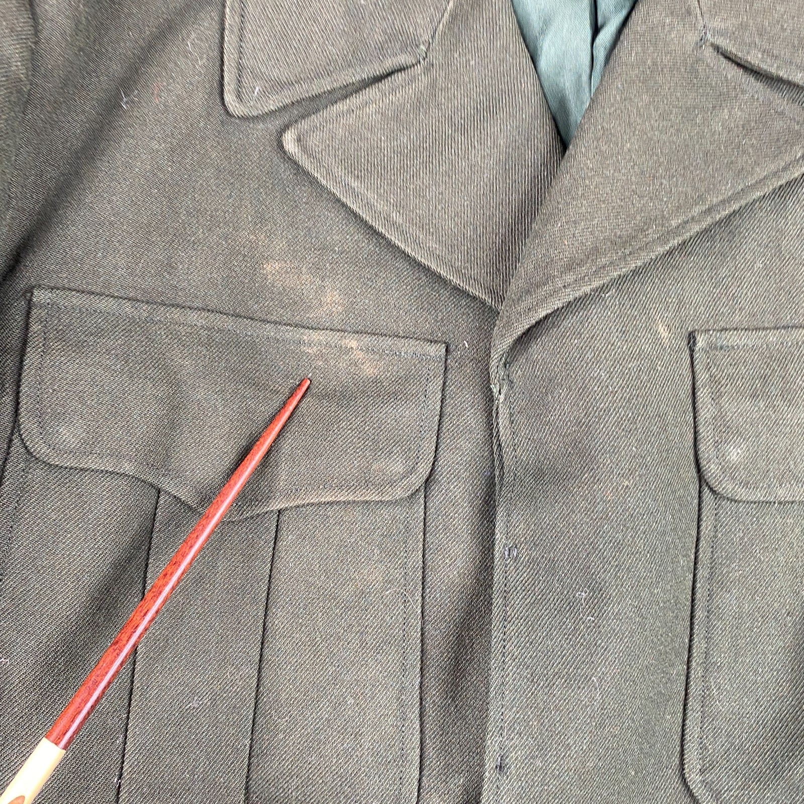 Vintage US Army Ike Jacket Mens 40R Green Wool Military Korean War 1950