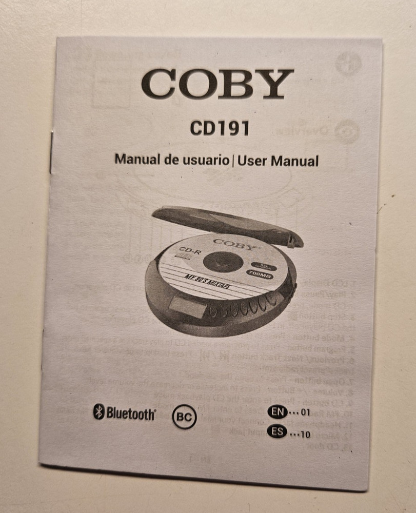 Coby Portable Compact CD Player, Black (Open - Box / New)