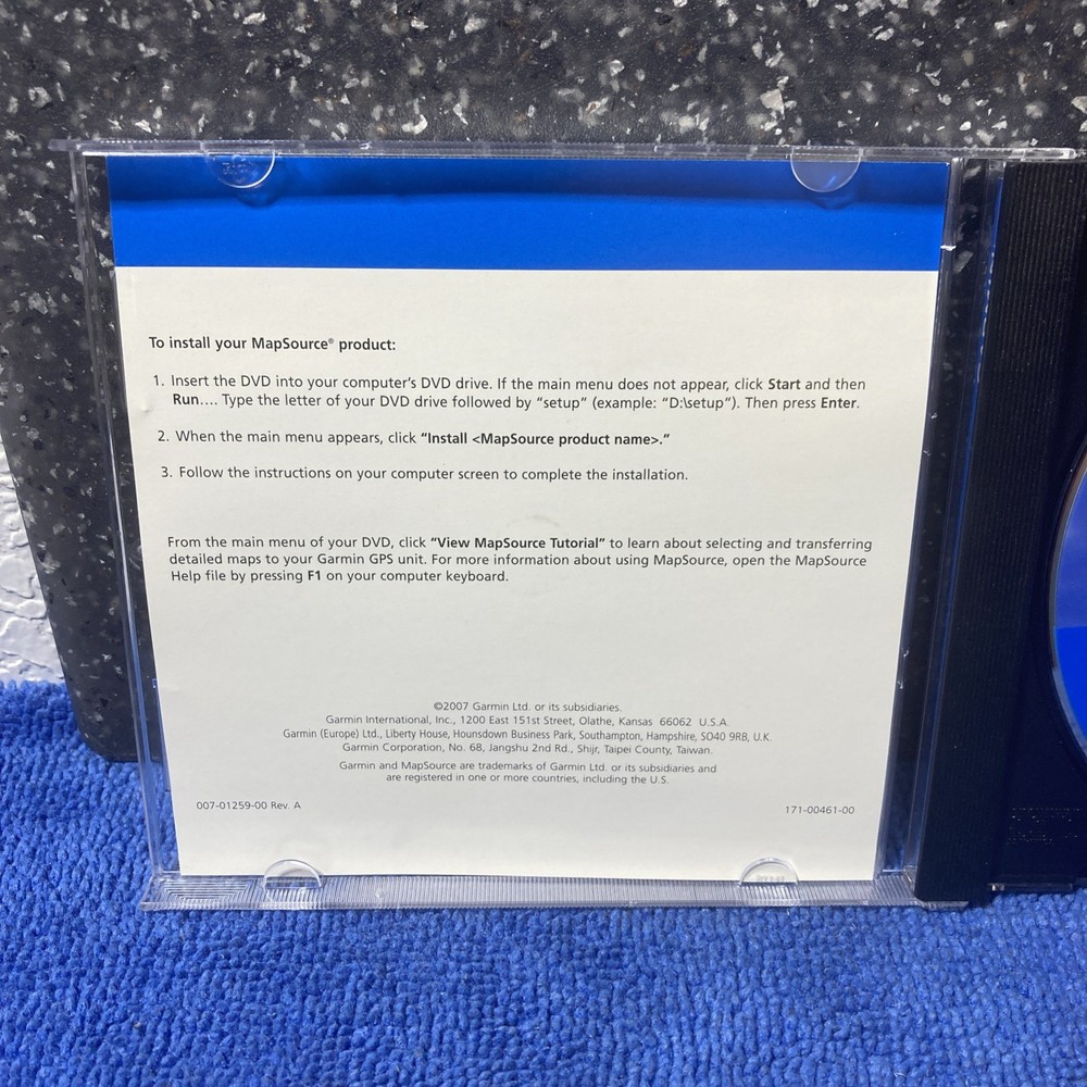 GARMIN GPS TOPO US 2008 Software Version 4.00 for Windows DVD