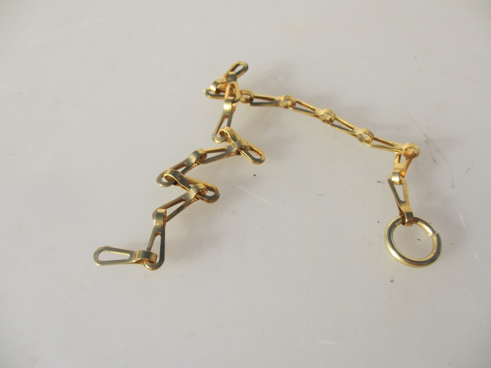 Vintage Brass Lighting Chain Hanger Loop Box Trunk Light Pull Plug Old 26cm 10"