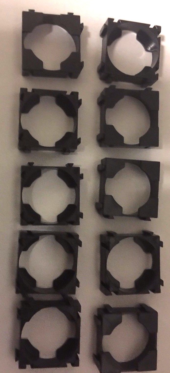 Brand New "10" 26650 Battery Pack Spacer Plastic Heat Holder (Single Holder)