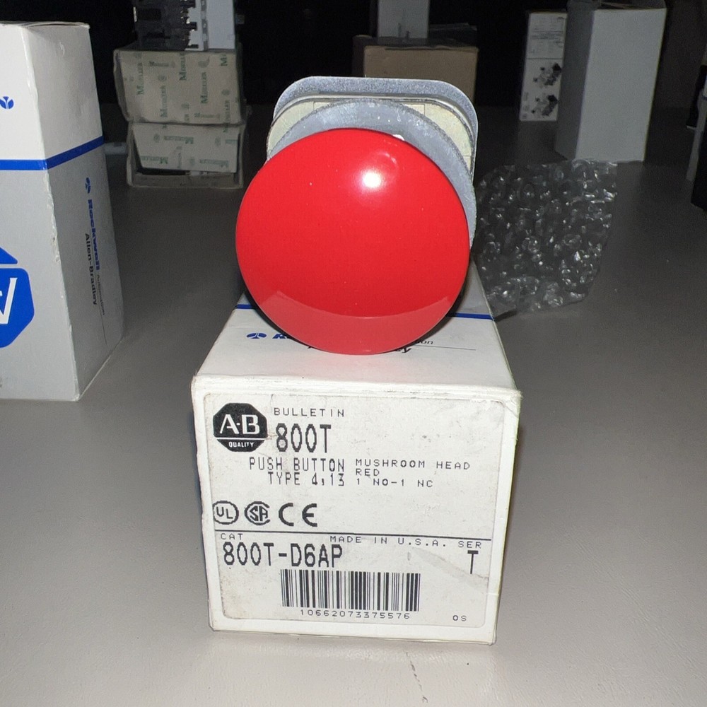 Allen-Bradley 800T-D6AP Pushbutton Mushroom Switch Type 4/13