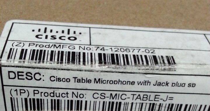 CISCO CS-MIC-TABLE-J Table Microphone 80Hz-20kHz White