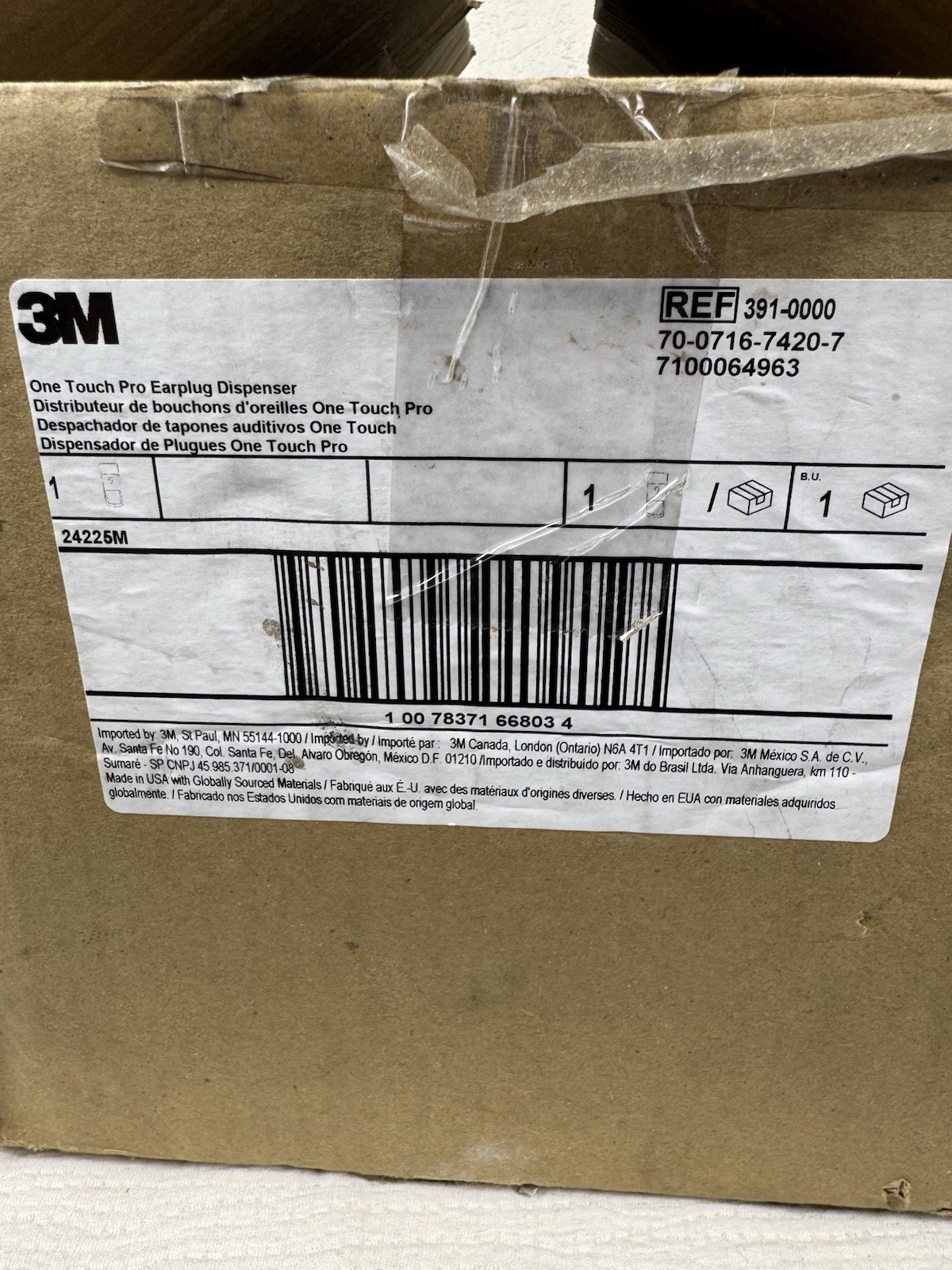 3M E-A-R One Touch Pro Earplug Dispenser, Blue 391-0000