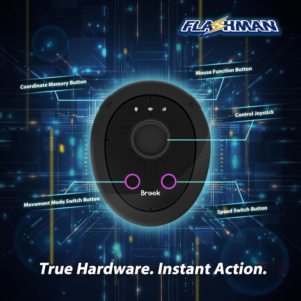 Brook Flashman Virtual GPS Joystick for iPhone,Bluetooth Location Controller V26