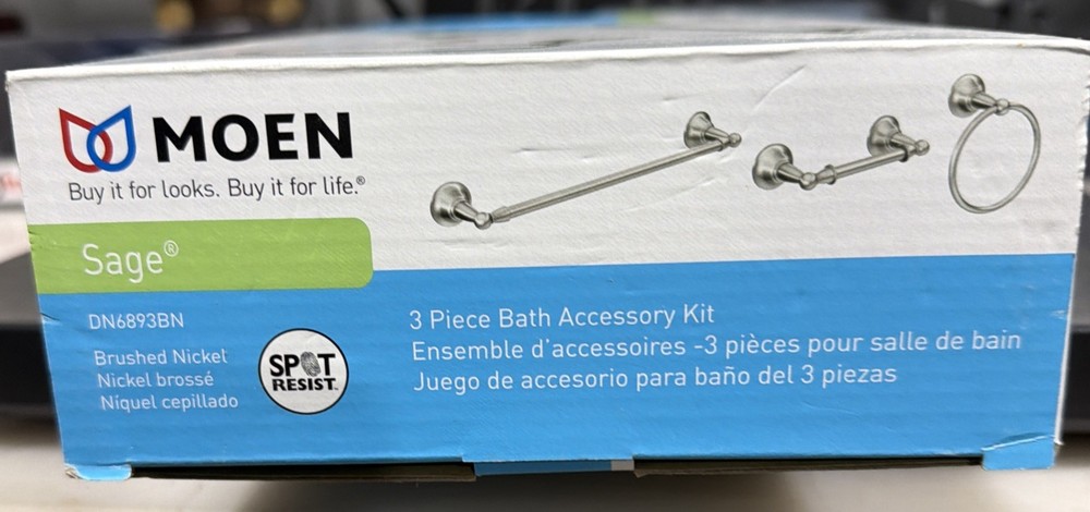 Moen 3-Piece Sage Brushed Nickel Decorative Bathroom Hardware Set