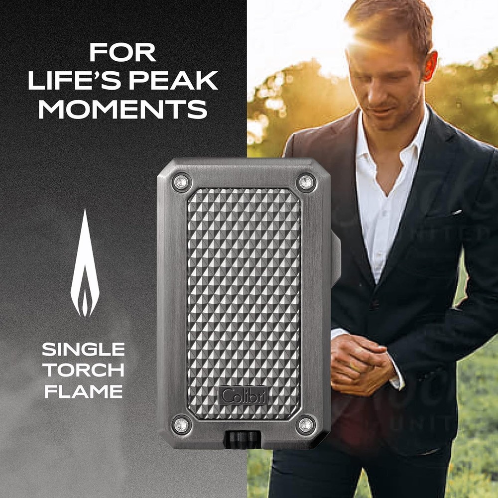 Authentic Rally Metal Torch Lighter, Windproof, Refillable Butane, Modern Style