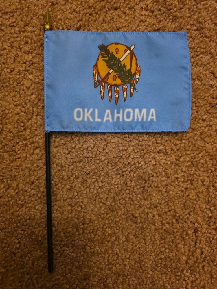Mini 6" x 4" Oklahoma State Flag
