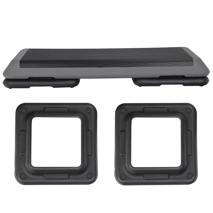 2PCS Indoor Training 4"- 6"- 8" Exercise Aerobic Stepper Workout Step W/ 4 Riser