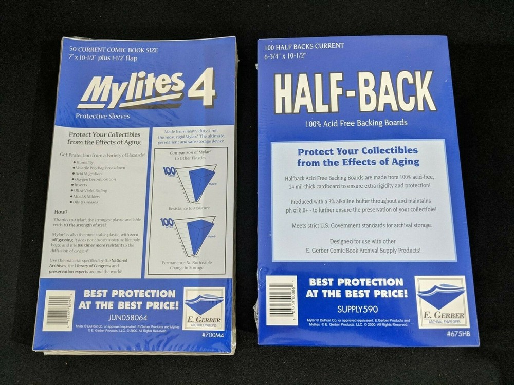100 E. Gerber Mylites 4 & Half Backs Set -Current Modern Age Comic 700M4 675HB