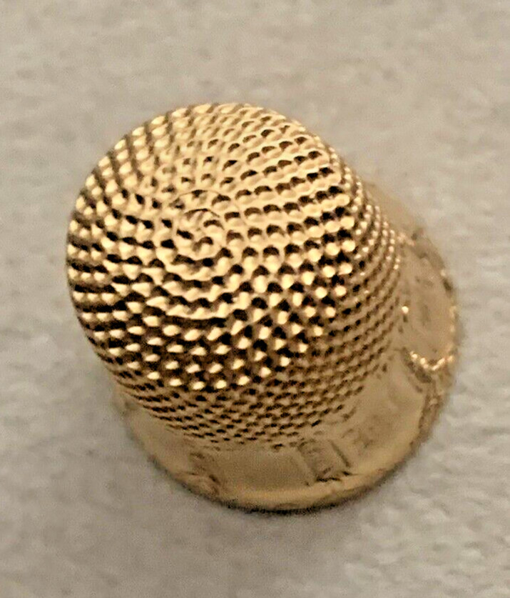 Antique Victorian 14kt Solid Yelow Gold Thimble