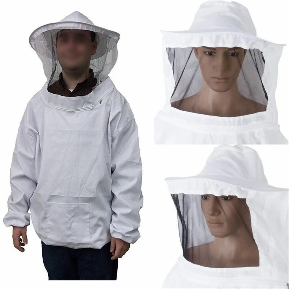 Veil Hat OverBee Keeping Suit Jacket Protective Coat Pull Tops Beekeeping Smock
