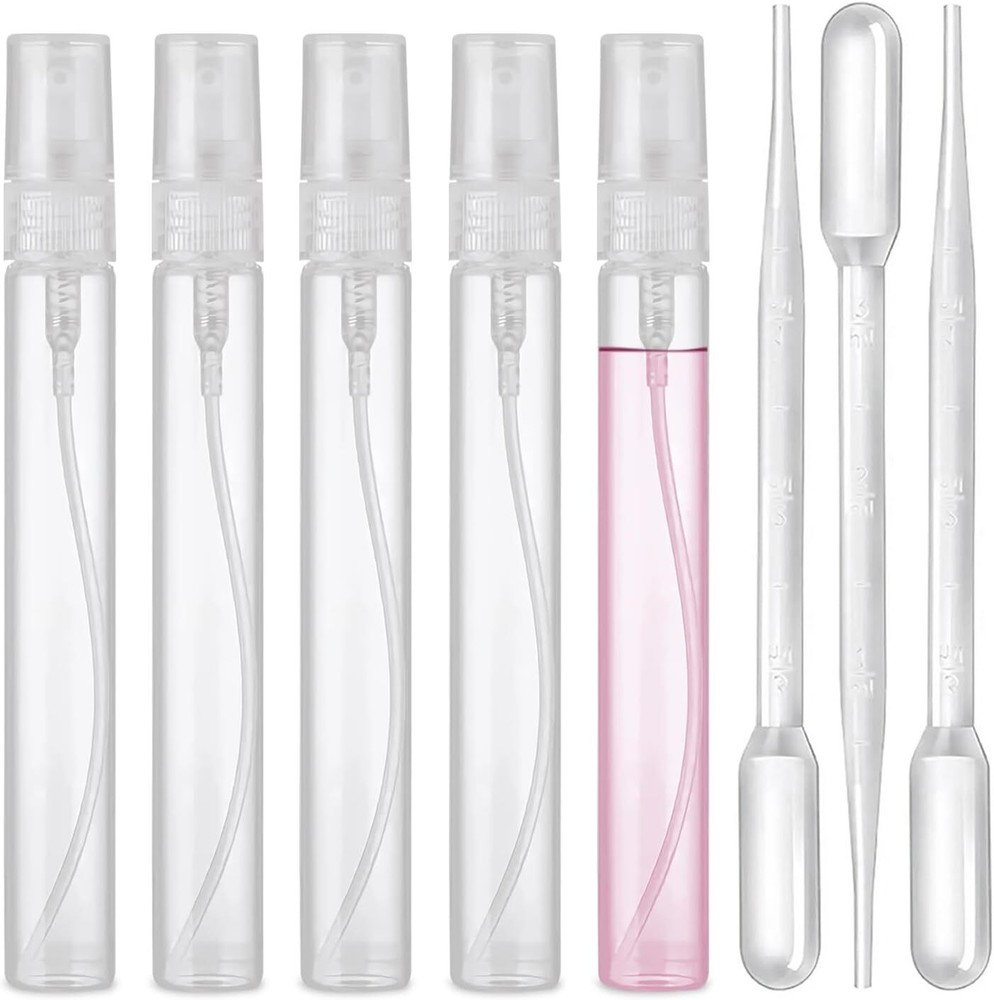 Mini Spray Bottle, 5 Pcs 10ml Perfume Bottle Empty with 3 Transfer...