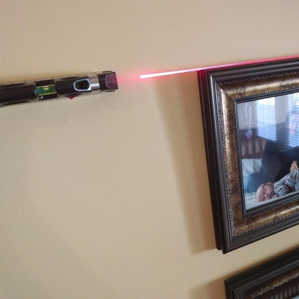 Laser Level Multi Tool, Multipurpose Cross Line leveler Kit Tools Black