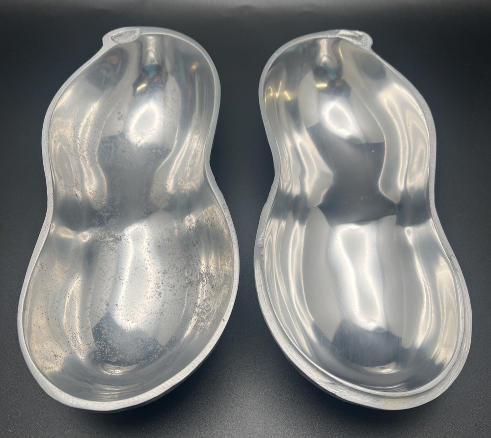 Silver Plated Peanut 7" Shaped Trinket Box Dish Keepsake VTG Godinger Lidded