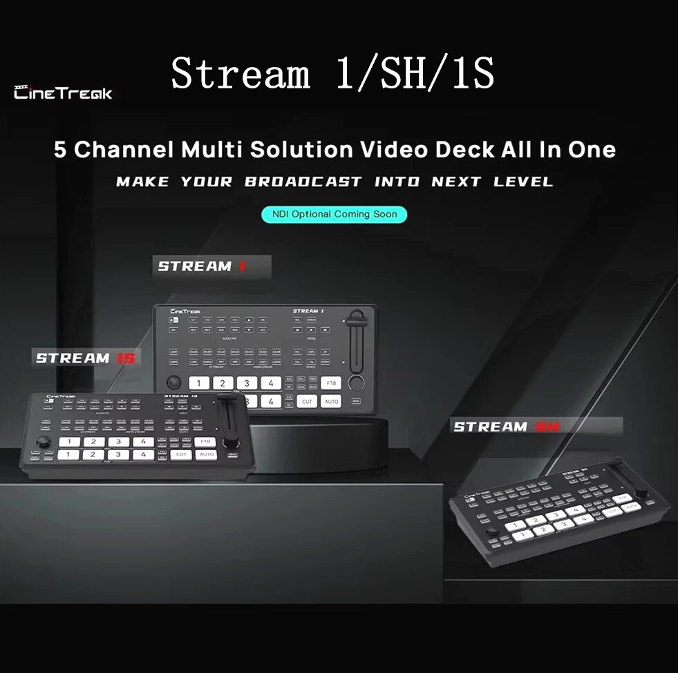 Cinetreak Stream 1/SH/1S Video Switcher 5-CH SDI HDMI USB Multi-Solution Deck