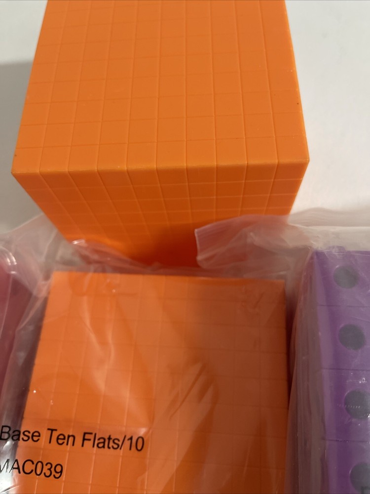 Base Ten Block Math Manipulatives Flat Single Connecting Cubes