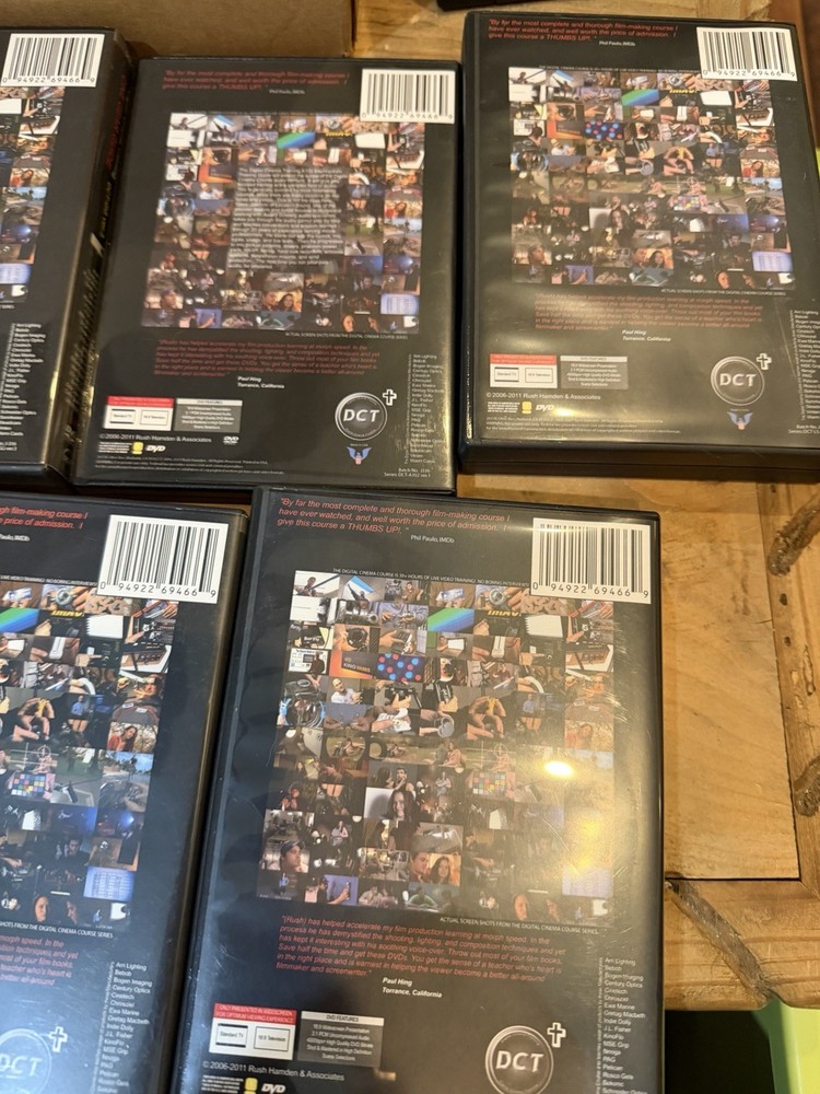 Digital Cinema Training DVD SET LOT Courses From Basic Production To Composit