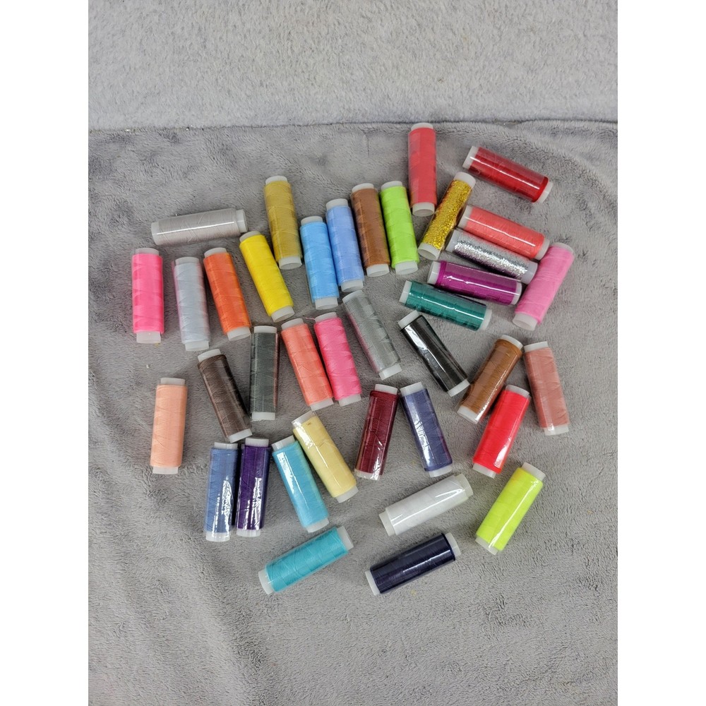 Lot Assorted Colors Sewing Thread Spools Crafting Projects
