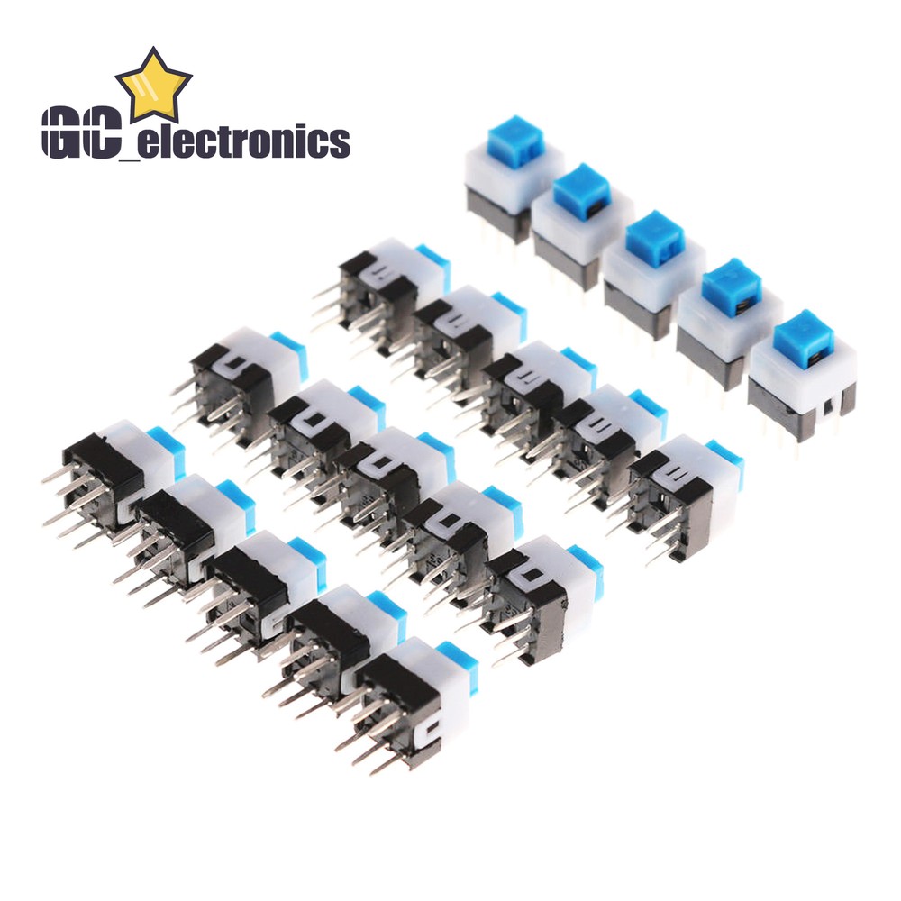 Tactile Push Button Switch 7X7/8X8mm Cap 6Pin Square Self-locking/no Lock DIP