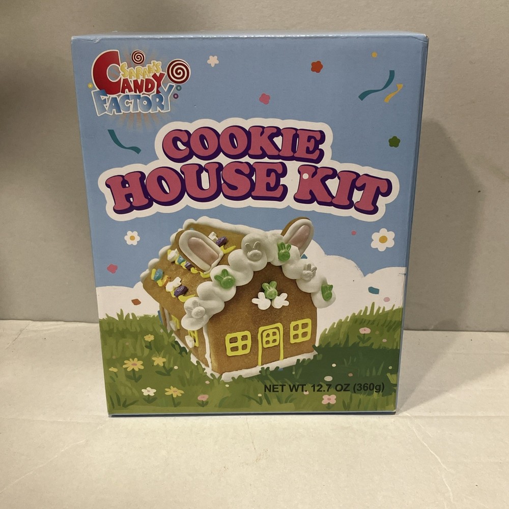 Easter Cookie Decorating Bunny House Kit with Icing Candies, Easter DIY Activity