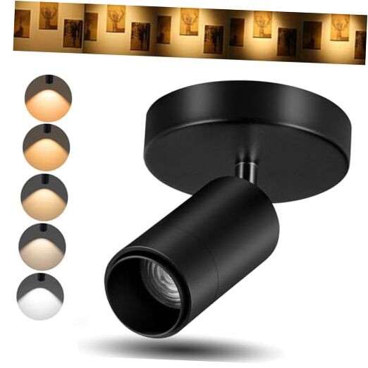 5CCT LED Ceiling Spotlight Dimmable Ceiling Light Directional 12W Black