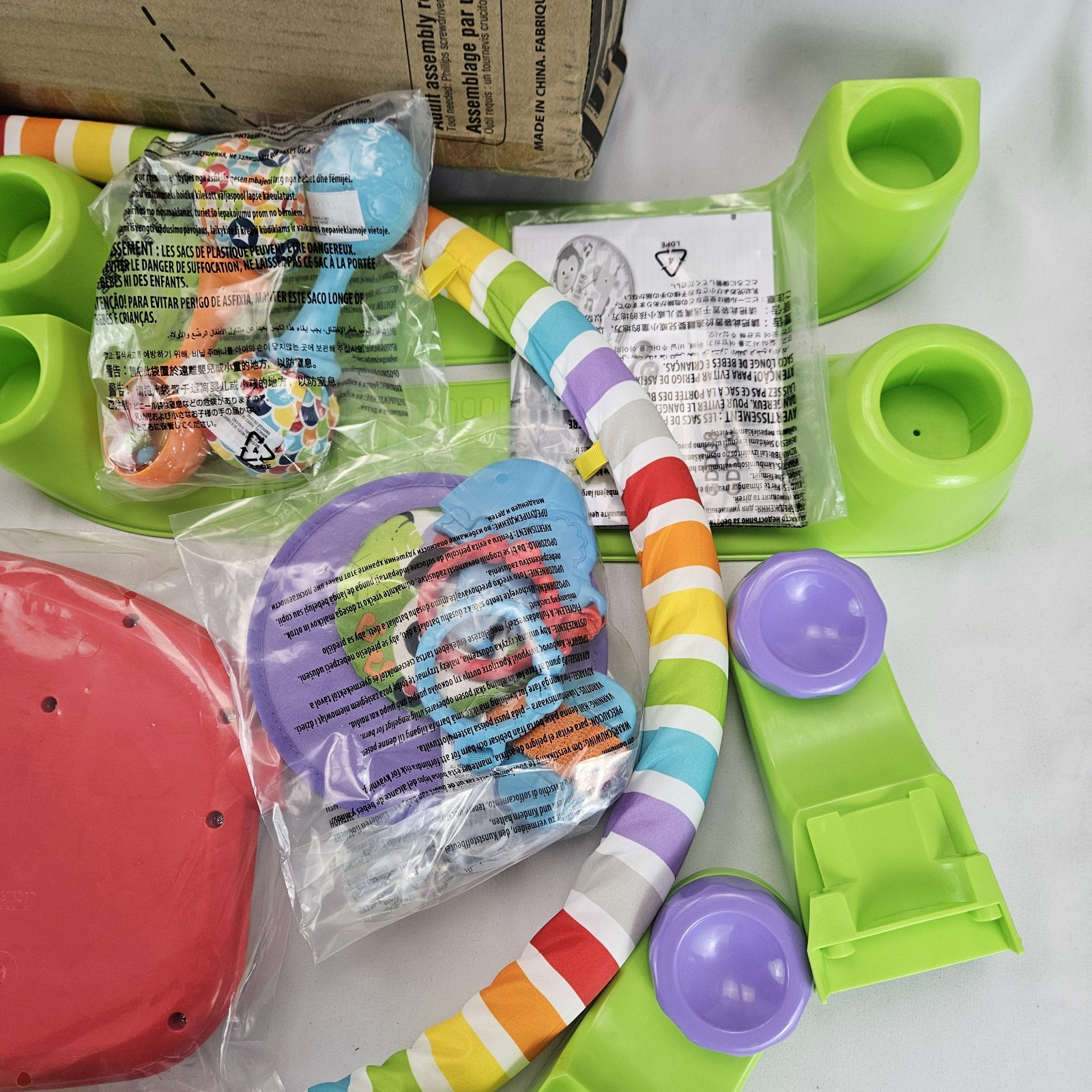 Baby Playmat deluxe kick & play piano gym learning toy & 2 maracas soft rattles