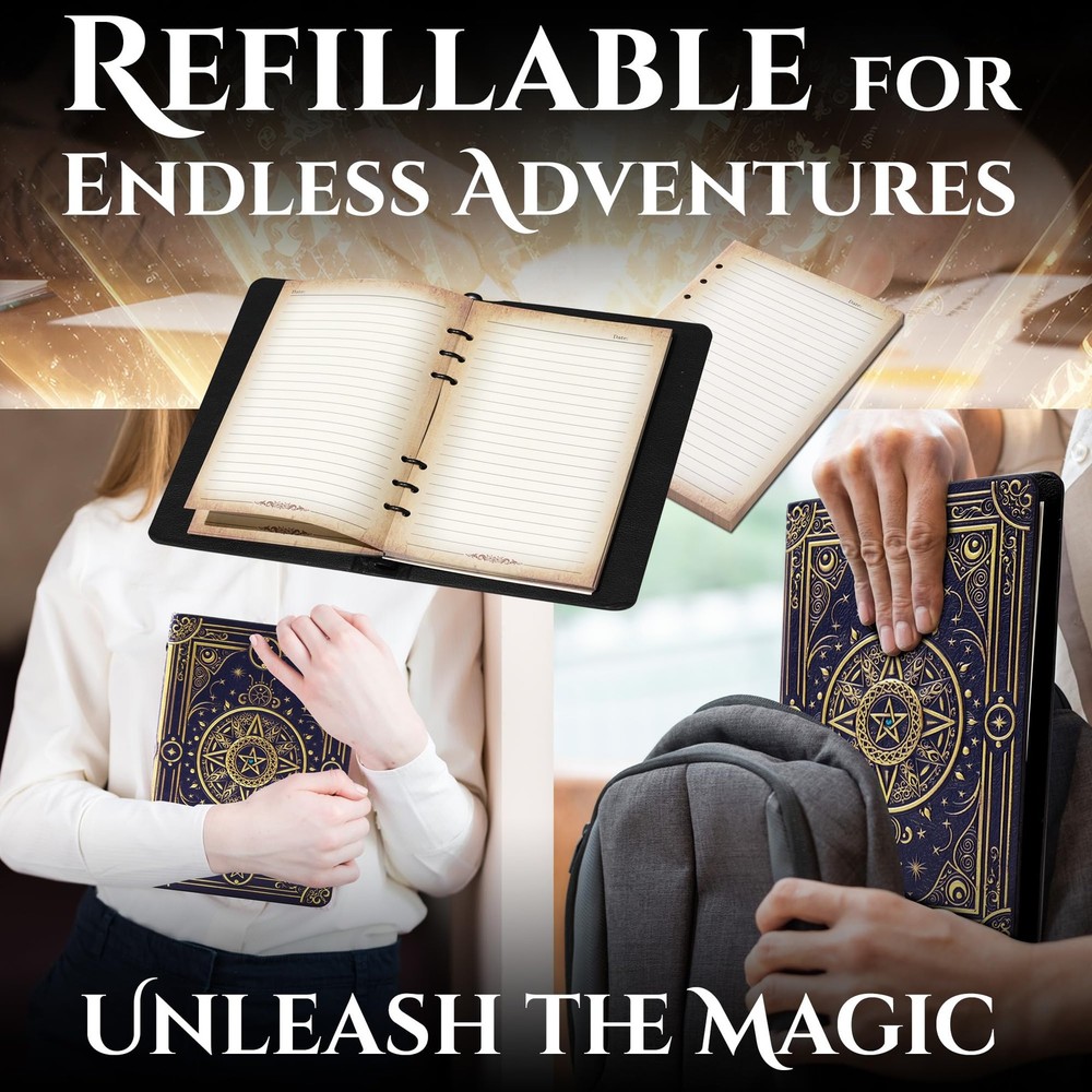 Magic Refillable Notebook Journal Binder for DND: A5 Story Forge 400 Pages (2