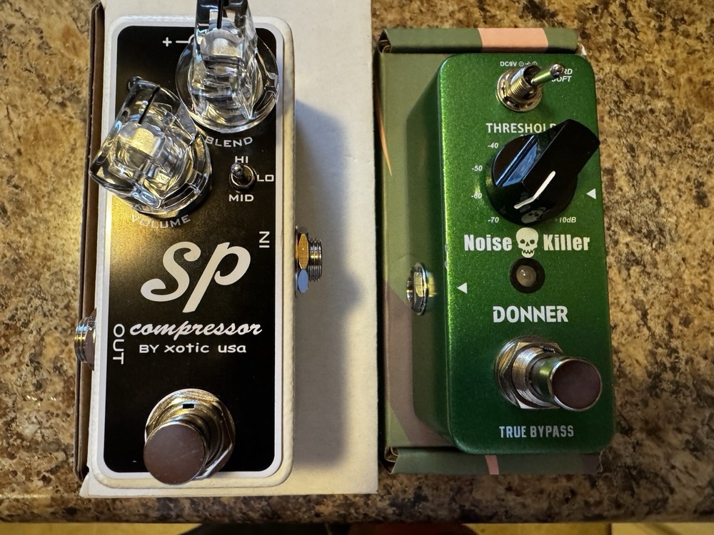 Xotic SP Compressor and Donner Noise Gate With Boxes