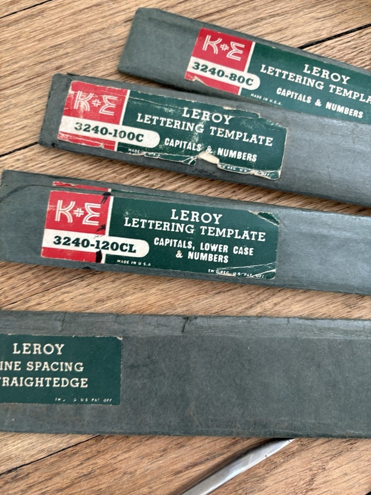 Antique Keuffel & Esser Engineering Drafting Tools 24 Pieces In Total