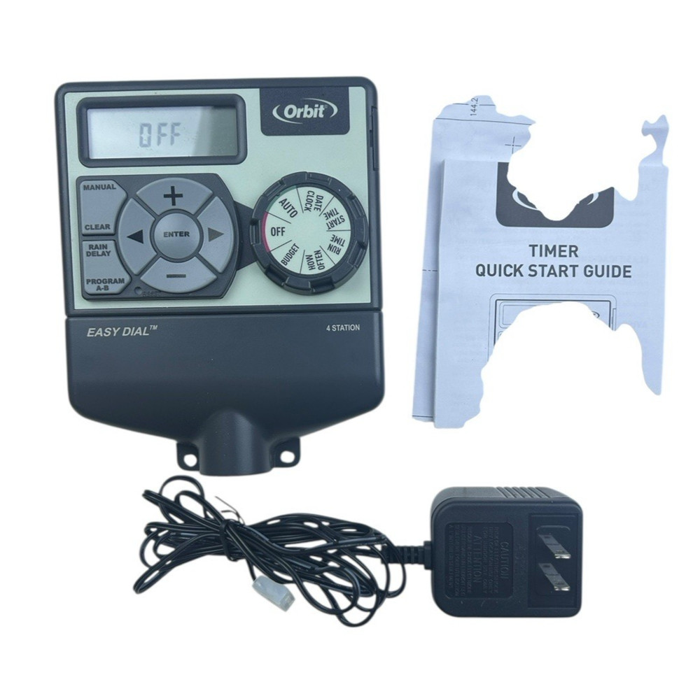 Orbit 28964 4 Station 2 Program Indoor Easy Dial Sprinkler Timer 9642/OB