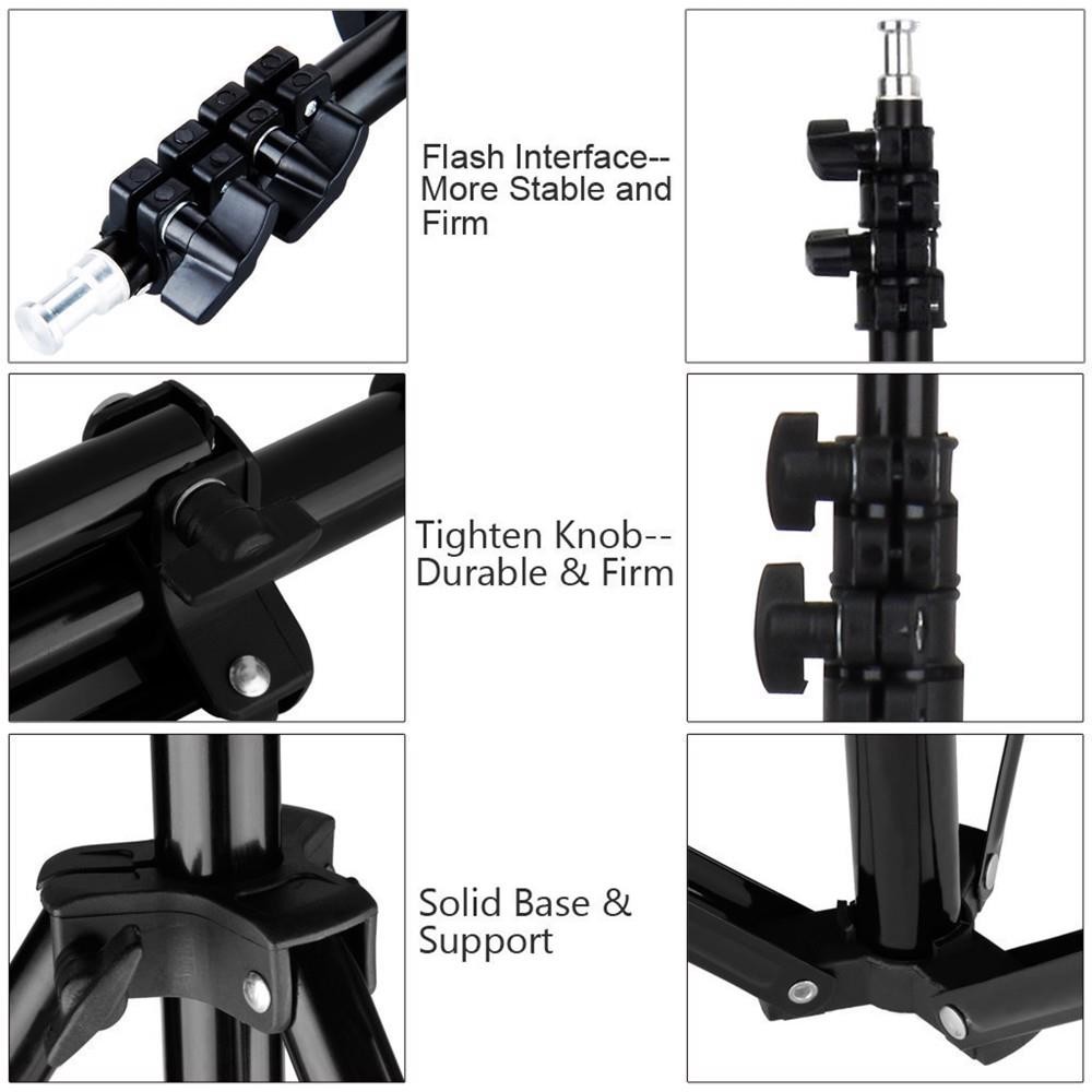 Kshioe Photo Studio Continuous Lighting Kit Photography Softbox Light Stand