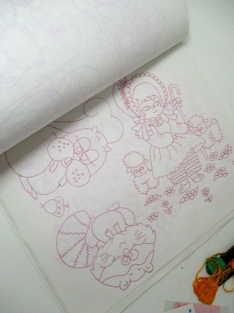 Loop Embroidery Jonell's Transfer Patterns Book and Instructions Vintage Craft