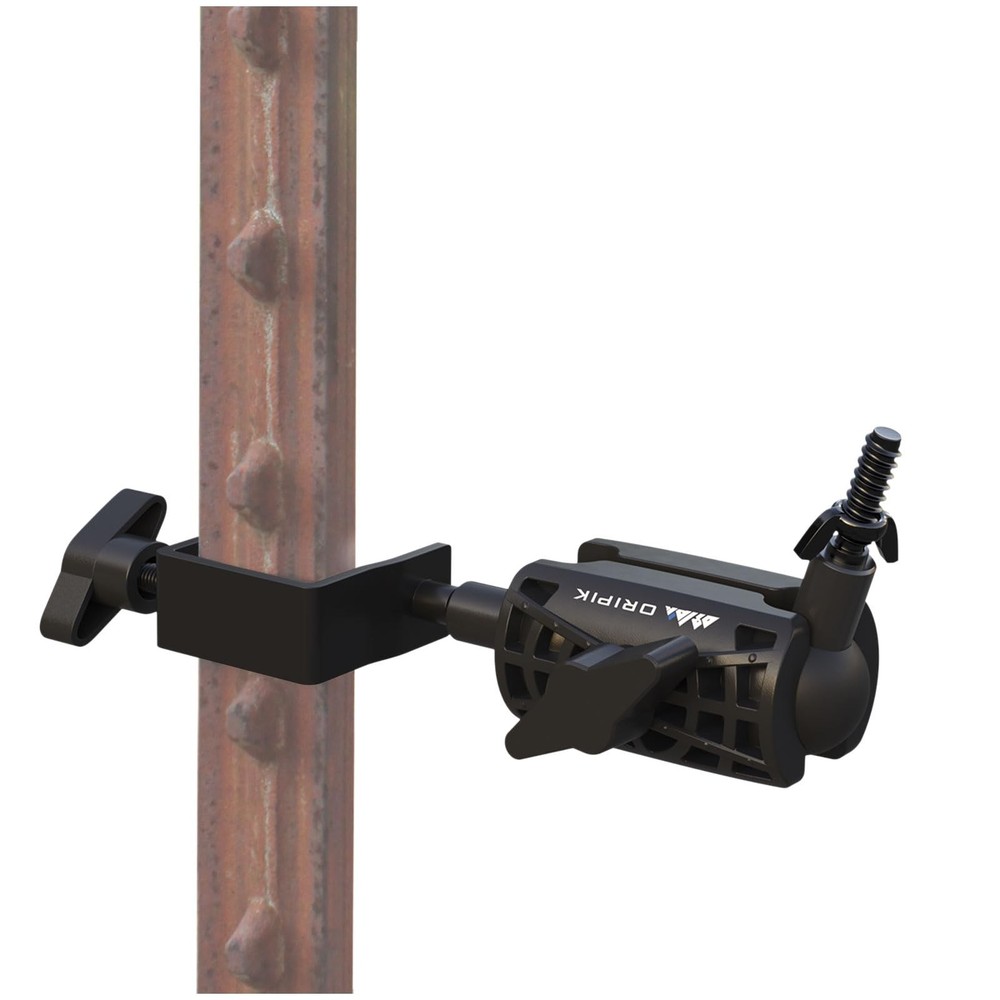ORIPIK T-Post Trail Camera Mount - 360 Degrees Adjustable Game 1 Pack, Black