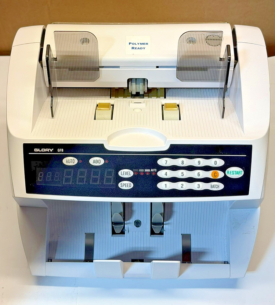 Glory GFB-800 Banknote Currency Counter Machine TESTED w/ Power cable