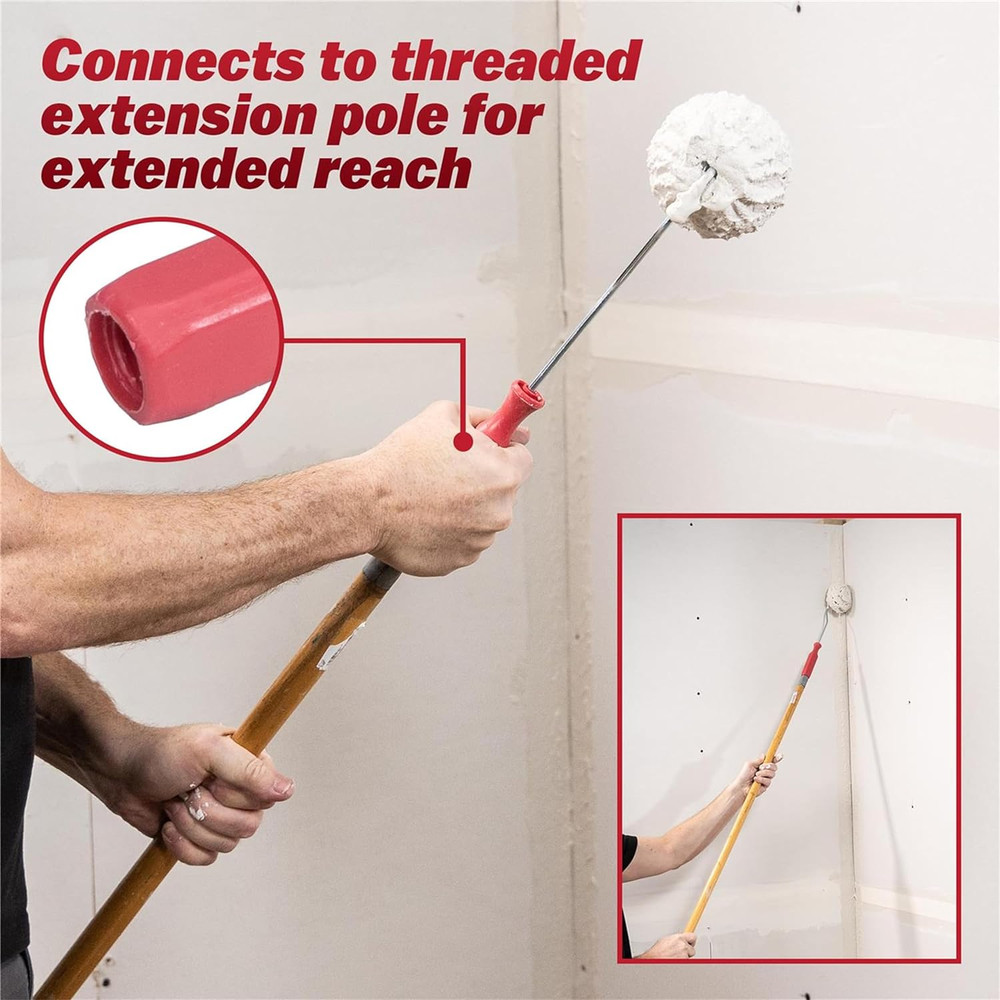 Corner Roller, 3 Inch Roller, 12 Inch Handle, Corner Joint Compound and Drywall