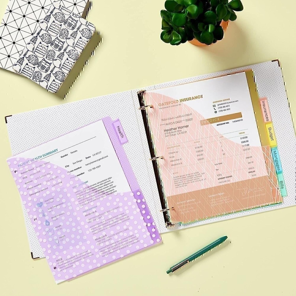 Avery Big Tab Insertable Pocket Dividers for 3 Ring Binders, 5-Tab Set,...