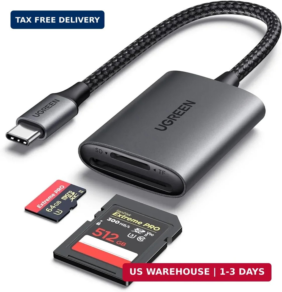 UGREEN USB C SD 4.0 Card Reader, UHS-II Micro SD Card Reader Memory Card Reader