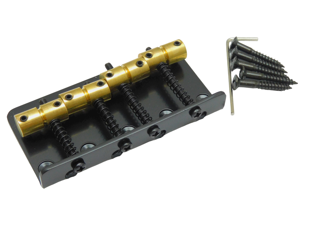 Black Brass Saddle Bridge for 4 String Precision Jazz Bass