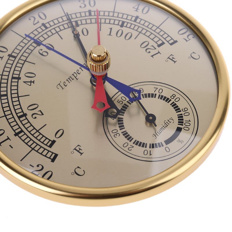 Wall Mount Hanging 5" Min Max Thermometer Hygrometer Analog Temperature Humidity