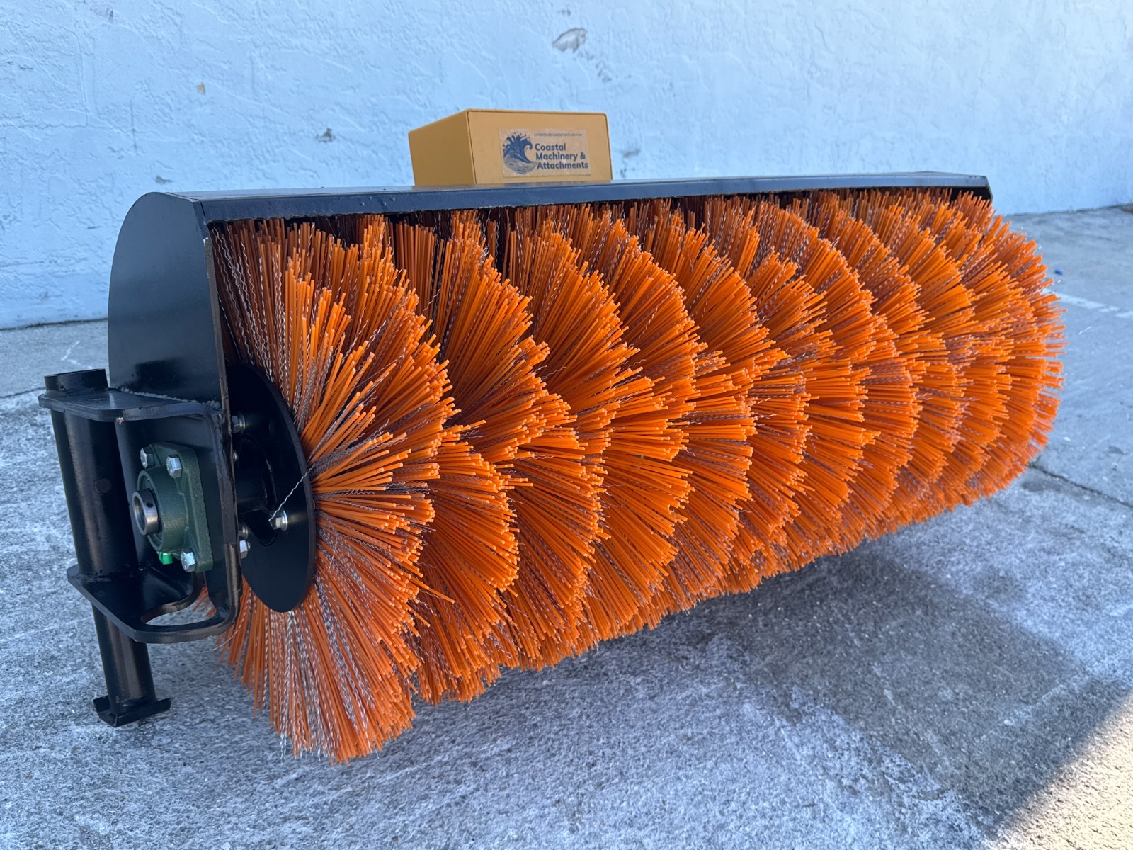 Power Angle Broom Sweeper Poly Wire Attachment w/Remote for Mini Skid Steer