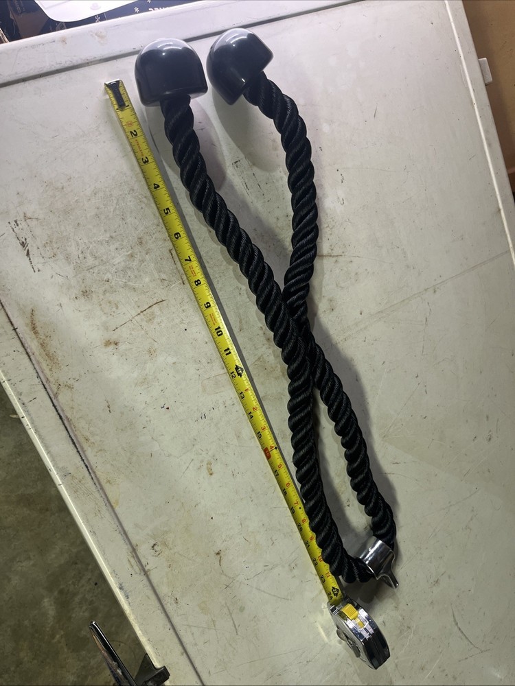 Dual Grip Tricep Rope, Pull Down Cable Machine Attachment